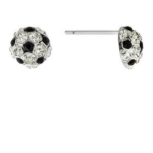Giani Bernini Sterling Silver Black and Silver Stud Earrings